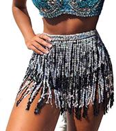 dazzle the dance floor: women's sequin tassel skirts for festival raves логотип