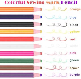 img 3 attached to 20 Piece Sewing Mark Pencil Tailor Chalk 🖍️ Set for Fabric Tracing and Marking - 10 Colors