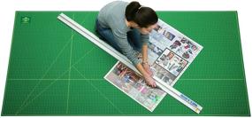 img 2 attached to 🔪 ALVIN Professional Cutting Mat: Green/Black - 40x60" Multi-purpose Surface