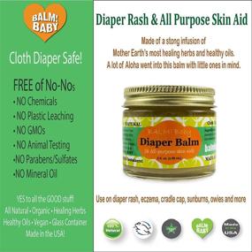 img 2 attached to 🌿 BALM! Baby Natural Diaper Rash Balm & All Purpose Skin Aid - 2oz./60mL Glass Jar, Made in USA