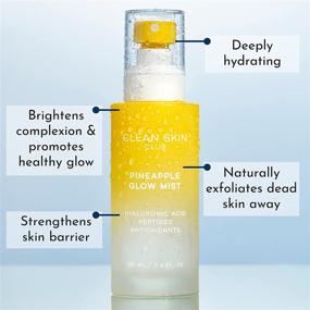 img 3 attached to 🍍 Clean Skin Club Pineapple Glow Mist with Hyaluronic Acid and Peptides, Papaya and Coconut Extracts, Moisturizing and Strengthening Facial Spray, Vegan and Cruelty-Free