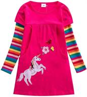 👗 juxinsu lh5835 fuchsia toddler dresses: enhanced seo-friendly girls' clothing logo