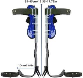 img 1 attached to 🌳 Ultimate Gear for Tree Climbing: Sookieng Adjustable Steel Spikes & Harness Belt for Hunting, Observation, and Fruit Picking