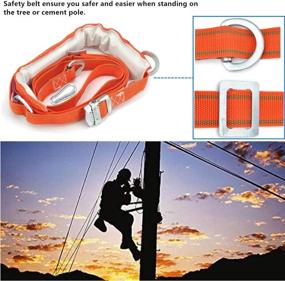 img 2 attached to 🌳 Ultimate Gear for Tree Climbing: Sookieng Adjustable Steel Spikes & Harness Belt for Hunting, Observation, and Fruit Picking