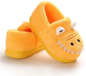 img 2 attached to BENHERO Toddler Slippers Cartoon Dinosaur Boys' Shoes for Slippers