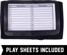 img 3 attached to 🏈 GSM Brands Adult Size Pro Football Armband Playbook - Quarterback (QB) Wristband - 10 Pack (Black)