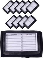 🏈 gsm brands adult size pro football armband playbook - quarterback (qb) wristband - 10 pack (black) logo