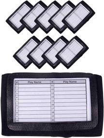 img 4 attached to 🏈 GSM Brands Adult Size Pro Football Armband Playbook - Quarterback (QB) Wristband - 10 Pack (Black)