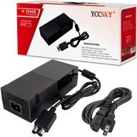 🎮 yccsky power supply brick for xbox one - 2021 latest upgrade version, low noise 100v-240v ac adapter charger replacement cord for xbox one logo