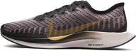 powerful performance: nike zoom pegasus turbo 2 women's running shoe in black/infinite gold-plum chalk, size 10 logo