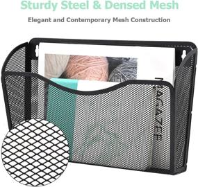 img 1 attached to 📂 Mesh Hanging File Organizer with 3 Pockets | Vertical Wall File Holder Rack by Easepres