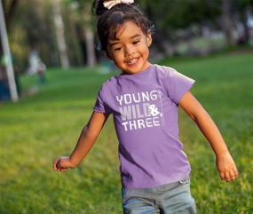 img 2 attached to 🎉 Adorable Young Three Birthday Outfit T-Shirt: Perfect Girls' Clothing for the Special Day!