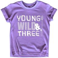 🎉 adorable young three birthday outfit t-shirt: perfect girls' clothing for the special day! logo