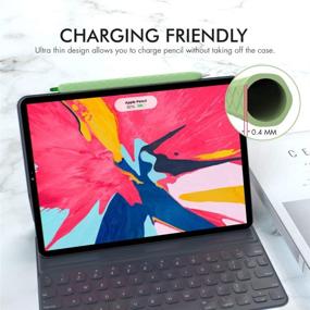 img 1 attached to 🥑 AhaStyle Cute Case Sleeve for Apple Pencil 2nd Generation, Silicone Soft Protective Cover Accessories Compatible with iPad Pro 11 12.9 inch - Avocado Green