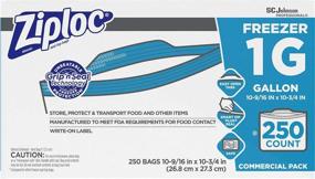 img 4 attached to 👜 SC Johnson Professional Ziploc Gallon Freezer Bags, Double Zipper, 250 Count - Ideal for Food Organization and Storage