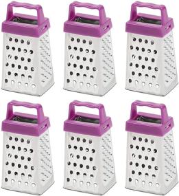 img 4 attached to 🧀 Small Stainless Steel Cheese Grater Set (1.5 x 2.9 x 1.15 Inches, Pack of 6)