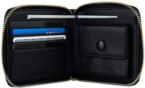 img 3 attached to 💼 YBONNE Genuine Leather Zip Around Wallet: Sleek Design & Superior Quality