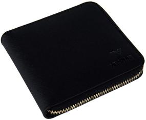 img 4 attached to 💼 YBONNE Genuine Leather Zip Around Wallet: Sleek Design & Superior Quality