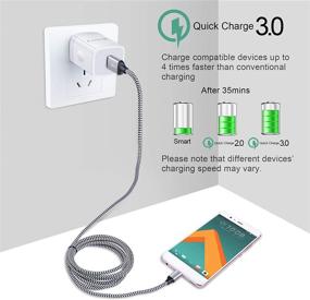 img 3 attached to 🔌 Quick Charge 3.0 Fast Charging Block AC Adapter Wall Charger Plug for iPhone, Samsung Galaxy S21 Ultra S20 FE 5G S20+ Note 20 S10 Lite S10 5G S10e S9 S8 S7 A01 A10E A20 A21 A50 A51 A71