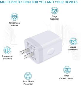 img 1 attached to 🔌 Quick Charge 3.0 Fast Charging Block AC Adapter Wall Charger Plug for iPhone, Samsung Galaxy S21 Ultra S20 FE 5G S20+ Note 20 S10 Lite S10 5G S10e S9 S8 S7 A01 A10E A20 A21 A50 A51 A71