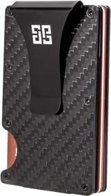 img 4 attached to Men's Slim Carbon Fiber Wallet - Stylish Accessories for Men