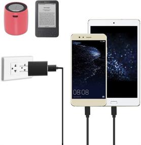 img 1 attached to 🔌 USB Micro Charger with 5 FT Charging Cable Cord - Compatible with Samsung Galaxy Note, Tab A, E, S2, 3, 4, 7.0&#34; 8.0&#34; 9.6&#34; 9.7&#34; 10.1&#34;, SM-T280/ 350/580/ 560/530 Tablet, Phone Galaxy J8, J7, J6, S7, S6, S5