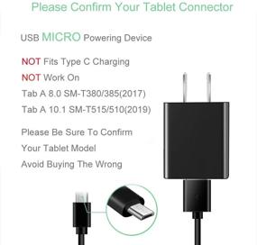 img 3 attached to 🔌 USB Micro Charger with 5 FT Charging Cable Cord - Compatible with Samsung Galaxy Note, Tab A, E, S2, 3, 4, 7.0&#34; 8.0&#34; 9.6&#34; 9.7&#34; 10.1&#34;, SM-T280/ 350/580/ 560/530 Tablet, Phone Galaxy J8, J7, J6, S7, S6, S5