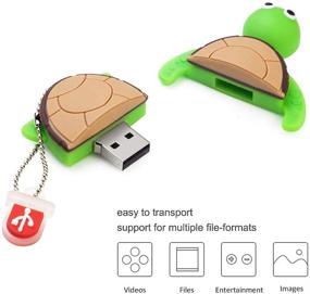 img 1 attached to 🐢 LEIZHAN Милый флеш-накопитель 16 ГБ USB 2.0 Картонная Плавающая черепаха: идеальный подарок для детей, учителей и друзей.