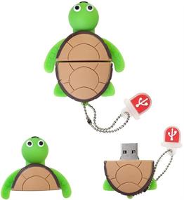 img 3 attached to 🐢 LEIZHAN Милый флеш-накопитель 16 ГБ USB 2.0 Картонная Плавающая черепаха: идеальный подарок для детей, учителей и друзей.