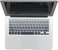 🔲 градиентный серый силиконовый чехол для клавиатуры macbook air 13", macbook pro 13", 15", 17" (с или без дисплея retina) от batianda - новый цвет омбре логотип