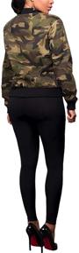 img 2 attached to Womens Casual Camouflage Jacket Pockets Women's Clothing and Coats, Jackets & Vests