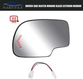 img 3 attached to 🔍 Compatible Driver Side Heated Mirror Glass Exterior Mirror for Cadillac Escalade, GMC Sierra, Silverado, Sierra Classic, Yukon, Suburban, Arrow Signal, Tahoe - Replace Part # 88944391