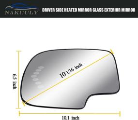 img 2 attached to 🔍 Compatible Driver Side Heated Mirror Glass Exterior Mirror for Cadillac Escalade, GMC Sierra, Silverado, Sierra Classic, Yukon, Suburban, Arrow Signal, Tahoe - Replace Part # 88944391