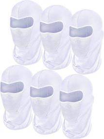 img 4 attached to 🌬️ Ultimate Protection: 6-Piece Balaclava Face Mask for Windproof Camouflage Motorcycle Riding, Fishing, and Sun Dust Protection