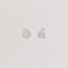 img 1 attached to 💎 Libiline 10pcs S925 Sterling Silver Earring Stud Plat Tray: Prevent Allergies & Secure with Clear Back - Silver, 4MM