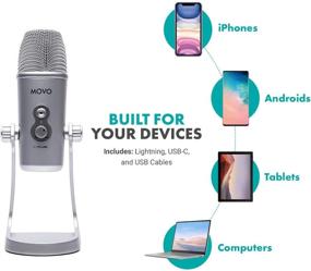 img 2 attached to 🎧 Enhance your Audio Experience with the Movo UM800 Desktop USB Microphone for Computer, iPhone or Android