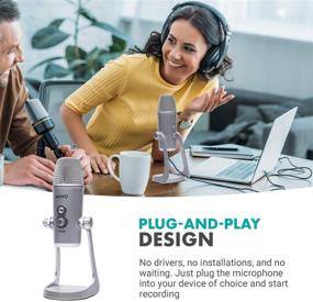 img 1 attached to 🎧 Enhance your Audio Experience with the Movo UM800 Desktop USB Microphone for Computer, iPhone or Android