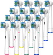 🪥 electric toothbrush replacement heads 16 pack - compatible oral b braun & oral b replacement brush heads logo