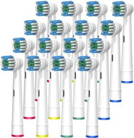 img 4 attached to 🪥 Electric Toothbrush Replacement Heads 16 Pack - Compatible Oral B Braun & Oral B Replacement Brush Heads