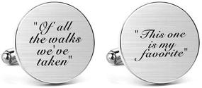img 4 attached to 👨 Personalized Father Wedding Cufflinks - MUEEU Men's Engraved Accessories