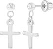 sterling silver dangle earrings safety logo
