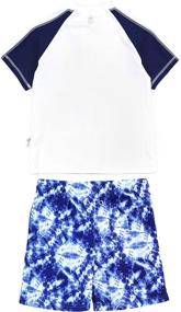 img 3 attached to SwimZip Short Sleeve Guard Trunks: Premium Boys' Clothing for Swimwear Safety