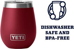 img 1 attached to 🍷 YETI Rambler 10 oz Wine Tumbler, Vacuum Insulated, Stainless Steel with MagSlider Lid - Harvest Red