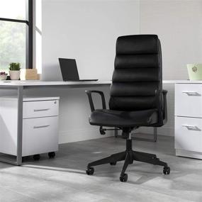 img 2 attached to Premium Black Bonded Leather Executive Chair: HON Basyx Bolster – Commercial-Grade, Ideal for Office Spaces