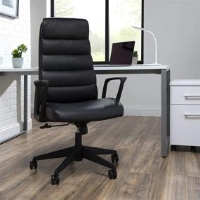 img 1 attached to Premium Black Bonded Leather Executive Chair: HON Basyx Bolster – Commercial-Grade, Ideal for Office Spaces