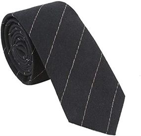 img 4 attached to Houlife Cotton Stripe Necktie for Weddings - Men's Accessories in Ties, Cummerbunds & Pocket Squares