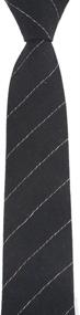 img 3 attached to Houlife Cotton Stripe Necktie for Weddings - Men's Accessories in Ties, Cummerbunds & Pocket Squares