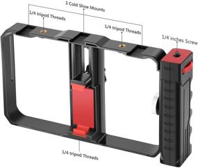 img 1 attached to 📱 Neewer Plastic U Rig Smartphone Video Rig: Enhance Filmmaking with Stabilizer Grip Tripod Mount, Compatible with X,Xs,XS Max,XR,13 Mini,13,13 Pro,13 Pro Max,Andorid