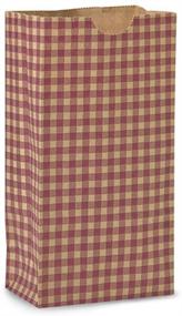 img 1 attached to Burgundy Kraft Gingham Gift Sack