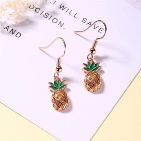 img 2 attached to 🍍 Pineapple Necklace for Women: Pineapple Jewelry, Pineapple Gifts, Inspirational Necklace, Delicate Pineapple Necklace, Pineapple Symbolism